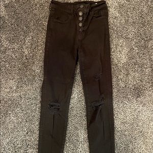 American Eagle Black Ripped Jeans